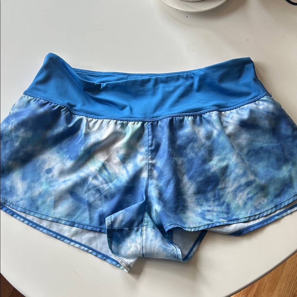 Nike Blue Tie-Dye Athletic Swim Shorts